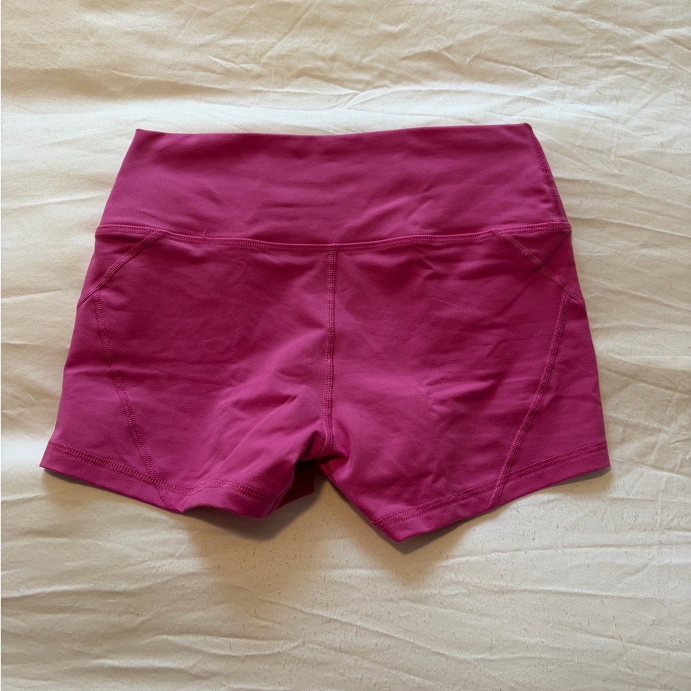 Fleo Women's Vibrant Pink Athletic Shorts - Picture 2 of 4